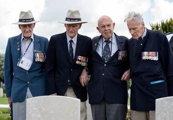 Pen (on right in photo) at the war graves Bayeaux